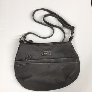 Rosetta Gray purse front zip & slip front pocket